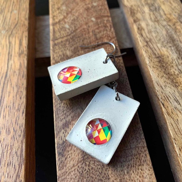 Women's Earrings (Concrete Earrings) - Picture 2 of 5